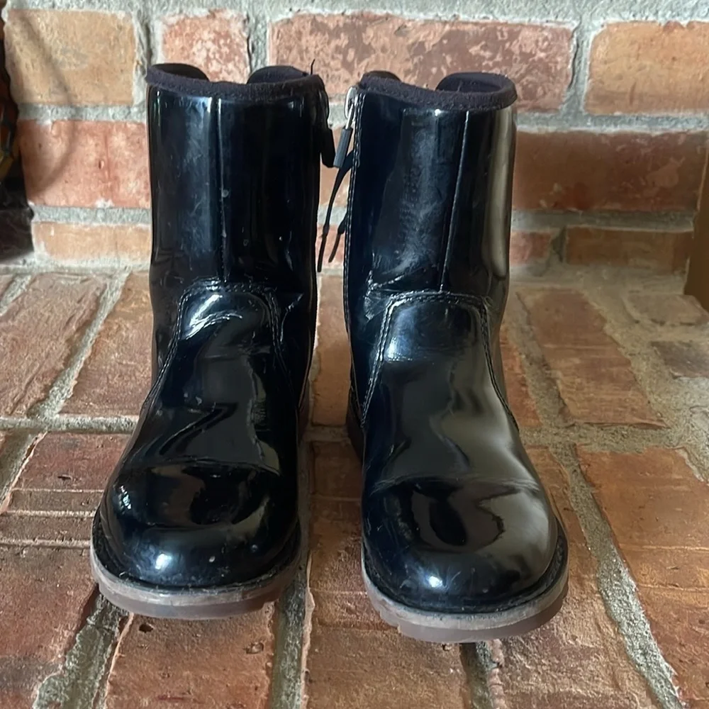 UGG Corene Black Patent Leather Toddler Boots